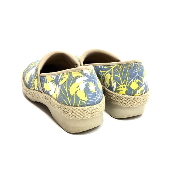 Dansko Blue/Yellow/White Floral Canvas Clogs - Picture 11 of 12